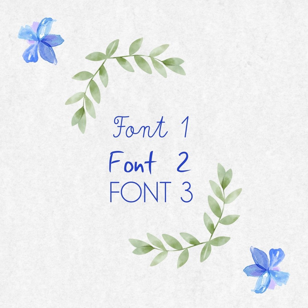 Font 1 Font 2 FONT 3